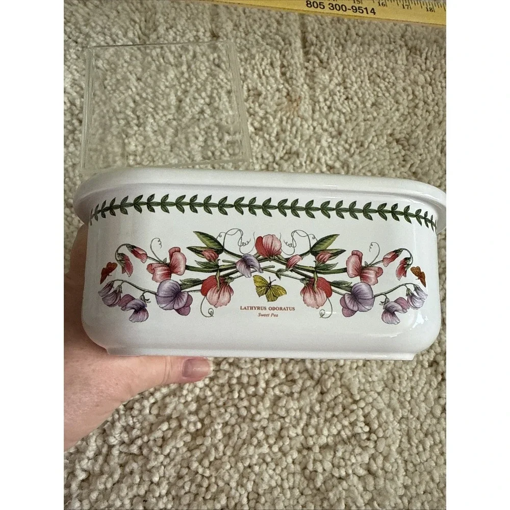 Portmarion Botanic Gardens Square Casserole Dish 7 In X 7 In Sweet Pea Pattern